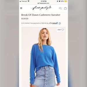 Free People Cashmere Sweater